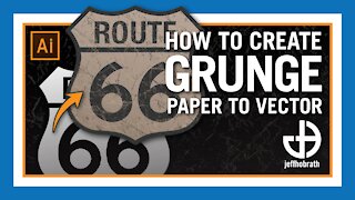 How to Make a Grunge Distressed Vector Image in Adobe Illustrator Tutorial | Jeff Hobrath Art Studio