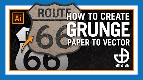 How to Make a Grunge Distressed Vector Image in Adobe Illustrator Tutorial | Jeff Hobrath Art Studio