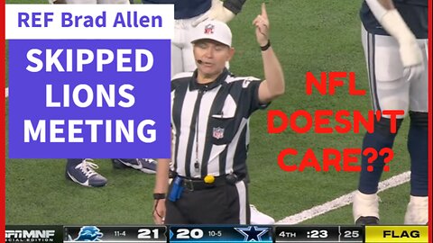UPDATE 🚨Brad Allen skipped lions pregame meeting!! NFL DOESNT CARE? #nflreaction #lions #cowboys