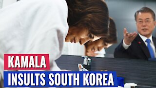 INSULT: KAMALA HARRIS WIPES HER HAND AFTER SHAKING HANDS WITH SOUTH KOREAN PRESIDENT