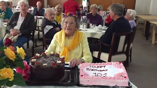 SOUTH AFRICA - Cape Town - 101-year-old Cora Louw celebrated her birthday at Huis Luckhoff (Video) (6hL)