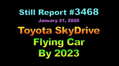 Toyota Skydrive Flying Car by 2023, 3468