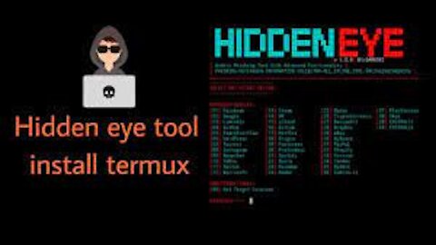 HiddenEye Phishing tool for Social Media in Kali linux
