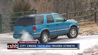 City crews tackling frozen streets