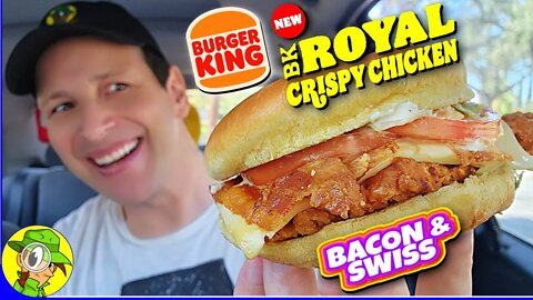 Burger King® 🍔👑 BK® BACON & SWISS ROYAL CRISPY CHICKEN SANDWICH Review 🥓🧀🐔🥪 | Peep THIS Out! 🕵️‍♂️