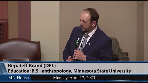Watch as Rep. Brand READS rather than speaking fluently from the heart with passion.
