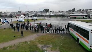 Golden Arrow commuters queue for busses