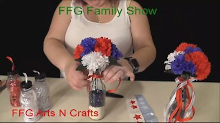 FFG Arts n Crafts Red White Blue Flowers