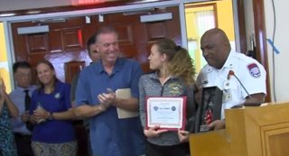 Boynton Beach Chick-fil-A employee honored for saving man's life