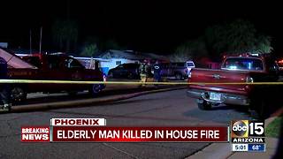 Elderly man killed in overnight house fire in North Phoenix