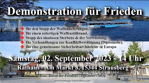 02.09.2023 Demonstration für Frieden in Strausberg - Brandenburg