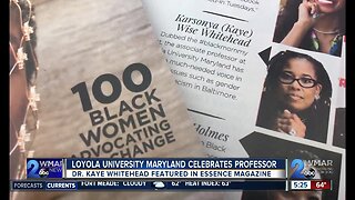 Loyola University of Maryland celebrates professor featured in Essence Magazine