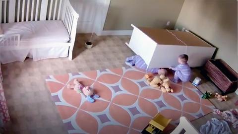 Toddler Saves Brother From Fallen Dresser