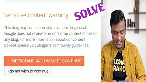 Blogger sensitive content problem solve kaise Kare #blogger sensitive content #blogger