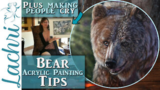 Bear in Acrylics - Tips for realistic Fur - Lachri