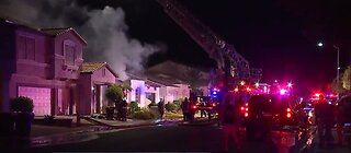 Fire at house near Pecos and Windmill