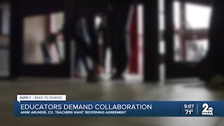 Anne Arundel County educators demand collaboration, reopening agreement