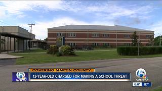 13-year-old arrested in Martin County for making school threat