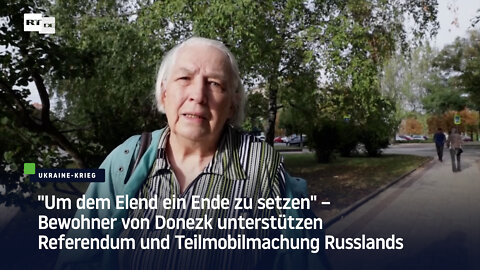 Bewohner von Donezk unterstützen Referendum und Teilmobilmachung Russlands