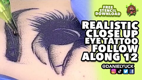 Realistic Eye Follow Along Episode 12 (FREE Stencil Included)