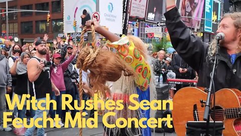 Witch Rushes Stage Mid Concert At Sean Feucht Let Us Worship NYC - Dozen of Protestors Show Up!