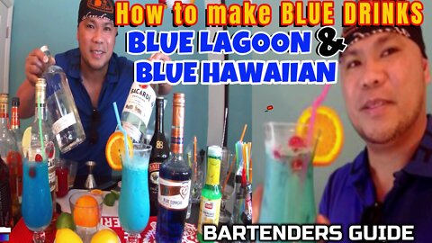 How to make perfect BLUE LAGOON & BLUE HAWAIIAN COCKTAILS/BEST RECIPE