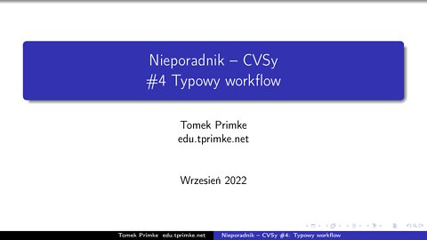 Nieporadnik - CVSy #4 Typowy workflow