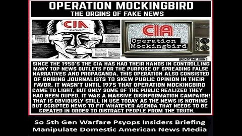 5th Gen Warfare Psyops Insiders Briefing Manipulate Domestic American News Media