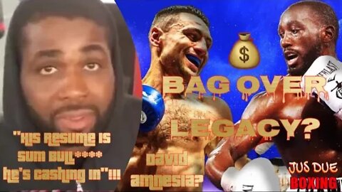 BAG OVER LEGACY!!! "ALL DUCKS ASIDE" THIS IS A BAD FIGHT FOR BOXING! MONEY OVER LEGACY FIGHTS! #TWT