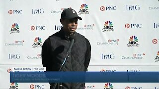 Tiger Woods' son Charlie grabs attention at PNC Championship