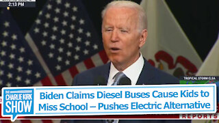 Biden Claims Diesel Buses Cause Kids to Miss School – Pushes Electric Alternative