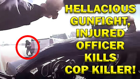 Hellacious Gunfight: Injured Officer Charges Active Shooter On Video - LEO Round Table S06E18b