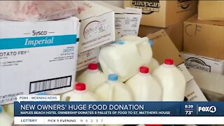 New owners of the Naples Beach Hotel donate food