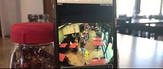 CAUGHT IN THE ACT: Crook steals tip jar from Above the Crust Pizza