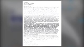 Tulsa doctor sends letter to governor