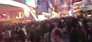Big crowd on Fremont Street Experience