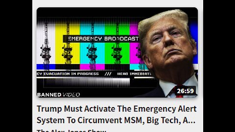 Trump Must Activate The Emergency Alert System To Circumvent MSM,