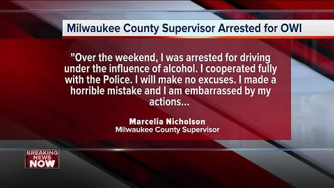 Milwaukee County Supervisor Marcelia Nicholson arrested for OWI