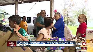 Community members help Hurricane Maria victims