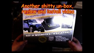 (07-10) Jeep JK JKU Wrangler Dash kit, Daystar KJ71059BK Unbox, install, review