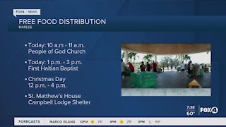 Holiday food distribution locations