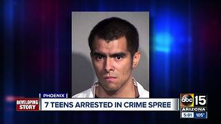 Several teens and man arrested in Phoenix crime spree