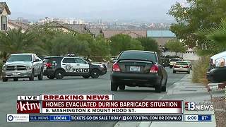 East Las Vegas homes evacuated during police barricade
