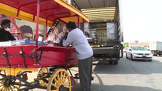 Arabbers deliver to citizens of West Baltimore on historic horse-drawn carts