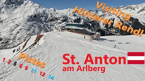 [4K] Skiing St. Anton am Arlberg, Hinterer Rendl Pistes 1, 2, 5, 6, 8, 11, 12 and 14, GoPro HERO11