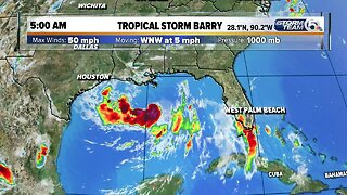 Tropical Storm Barry Friday morning update (7/12/19)