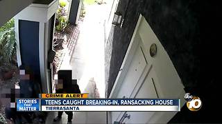 Teens caught breaking-in, ransacking house