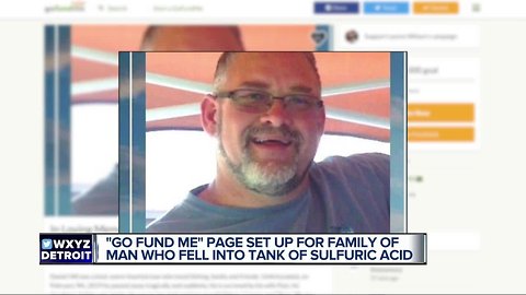 GoFundMe page set up for family of man who fell into tank of sulfuric acid