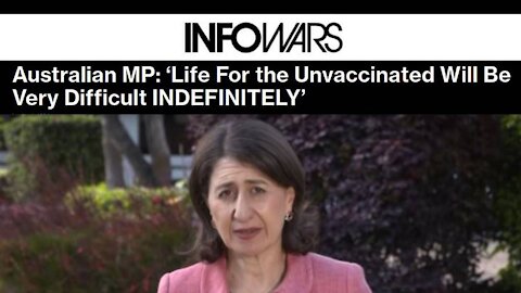 VIDEO: Australian Premiere Announces Plan to Persecute Unvaccinated