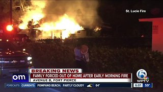 Overnight Fort Pierce fire displaces family